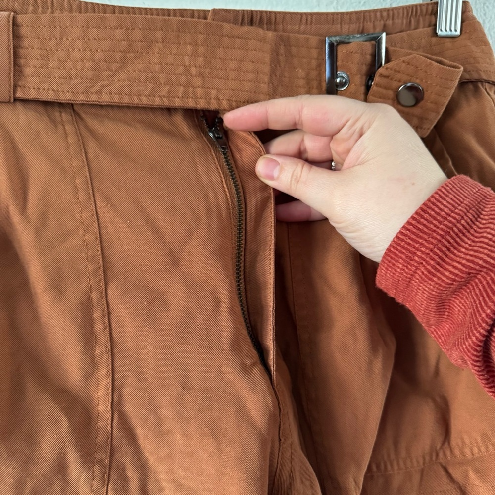 Boho Safari Forever 21 High Waisted Belted Shorts Cargo Utility Large Gorpcore - Picture 5 of 16